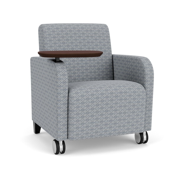 Lesro Siena Lounge Reception Guest Chair W/ Swivel Tablet, 27 in W 29.5 in L 32.5 in H SN1101 - main